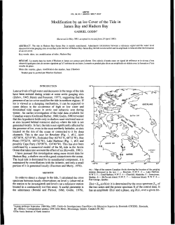 Modification by an Ice Cover of the Tide in James Bay and Hudson