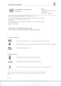 Towards a New Budgeting and Accounting System in the Public Sector