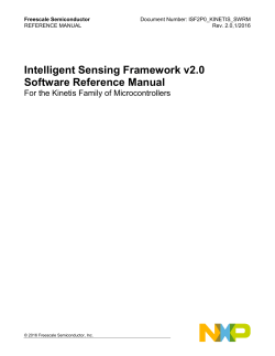 Intelligent Sensing Framework v2.0, Software Reference