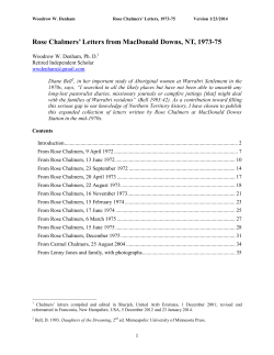 Chalmers` Letters - Cultural Sciences Information