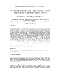 effect of some organic acids on some fungal