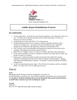 Achilles Repair Rehabilitation Protocol