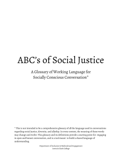 ABC`s of Social Justice