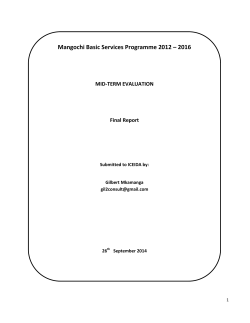 Mangochi Basic Services Programme 2012-2016, Mid