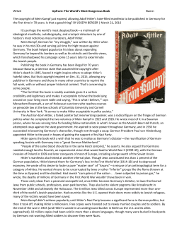 Mein Kampf Article - iBlog Teacher Websites