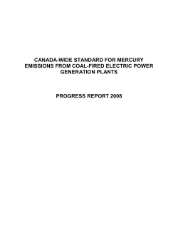 Canada-Wide Standard for Mercury Emissions From Coal