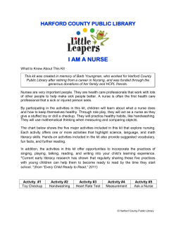 i am a nurse - Harford County Public Library