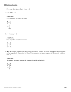 If x varies directly as y, find x when y = 8. 7. x = 6