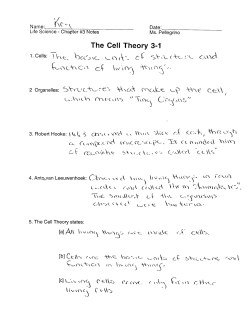 The Cell Theory 3-1