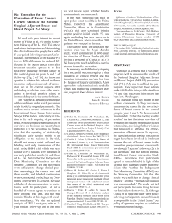 Tamoxifen for the Prevention of Breast Cancer