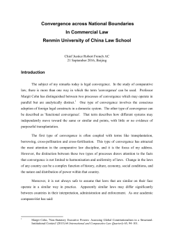Convergence across National Boundaries In Commercial Law