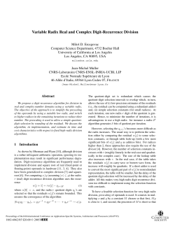 Variable Radix Real and Complex Digit