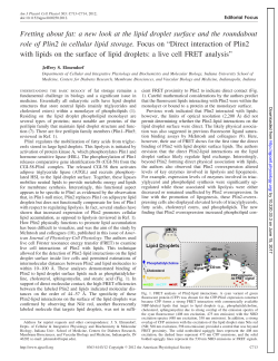 Fretting about fat: a new look at the lipid droplet surface - AJP-Cell