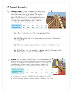 Quadratic Regression Worksheet 6