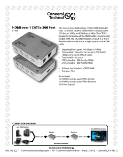 HDMI over 1 CAT5e 300 Feet (CT60S)