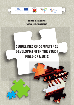 guidelines of competence development in the study field of