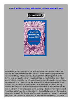 Ebook Review Galileo, Bellarmine, and the Bible Full