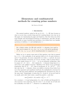 Elementary and combinatorial methods for counting prime numbers
