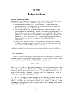 Ph 3504 Radioactive Decay