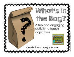 Adjective Mystery Bags - Gulfport School District
