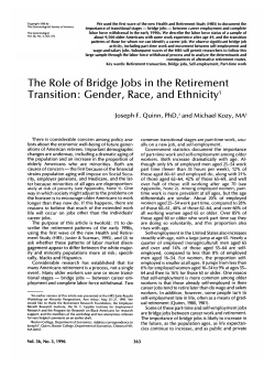 The Role of Bridge Jobs in the Retirement