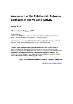Assessment of the Relationship Between Earthquakes and Volcanic