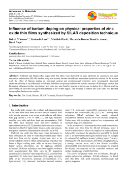 Influence of barium doping on physical properties of zinc oxide thin