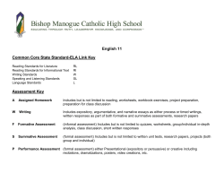 English 11 - Bishop Manogue Catholic High School