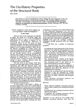 The Oscillatory Properties of the Structural Body