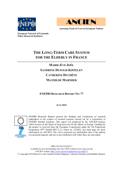 The French Long-Term Care System