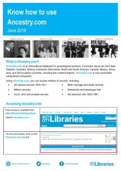 Know how to use Ancestry.com