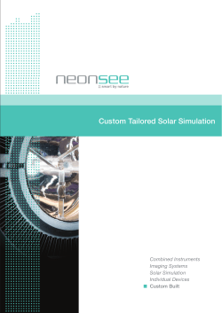 Custom Tailored Solar Simulation