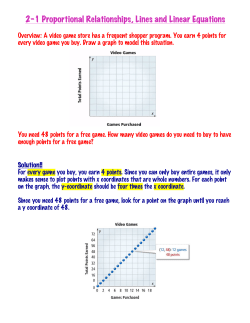 2-1 Proportional Relationships, Lines and Linear Equations