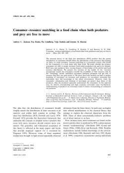 Consumerа/resource matching in a food chain when both predators