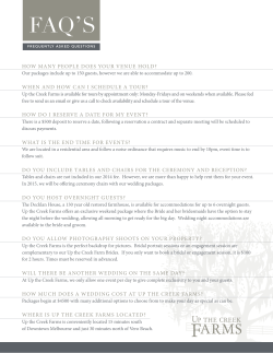 faq`s - Up the Creek Farms