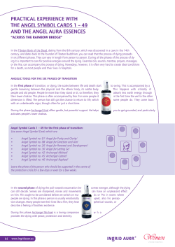Practical ExPEriEncE with thE angEl Symbol cardS 1
