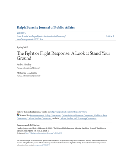 The Fight or Flight Response: A Look at Stand Your Ground