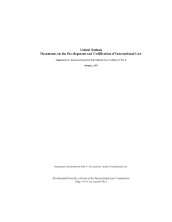 United Nations - Documents on the Development and Codification of