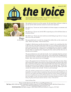 Please send all submissions for The Voice to smays@longviewfumc