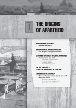 The origins of apartheid