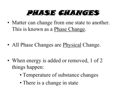 PHASE CHANGES