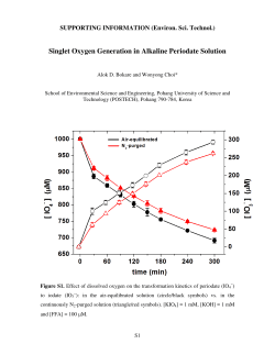 Singlet Oxygen Generation in Alkaline Periodate Solution