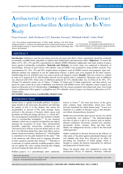 Antibacterial Activity of Guava Leaves Extract Against