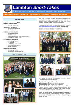 Lambton Short-Takes - Lambton High School