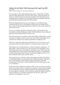 2015 Multi-faith Opening of the Legal Year