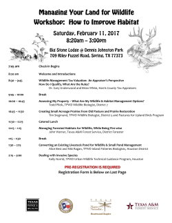 managing your land for wildlife workshop 2004