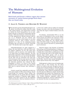 The Multiregional Evolution of Humans