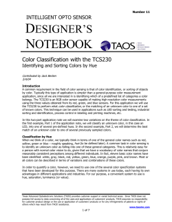 Color Classification with the TCS230