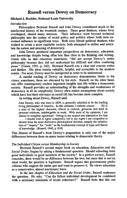 Russell versus Dewey on Democracy