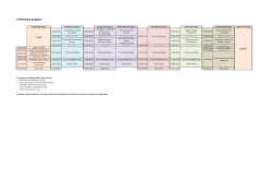 Preliminary program - GEOTRACES Summer School